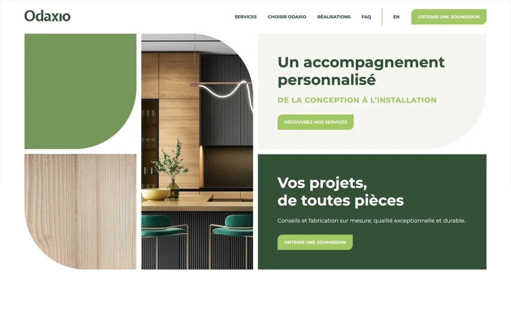 Site web réalisé pour Odaxio