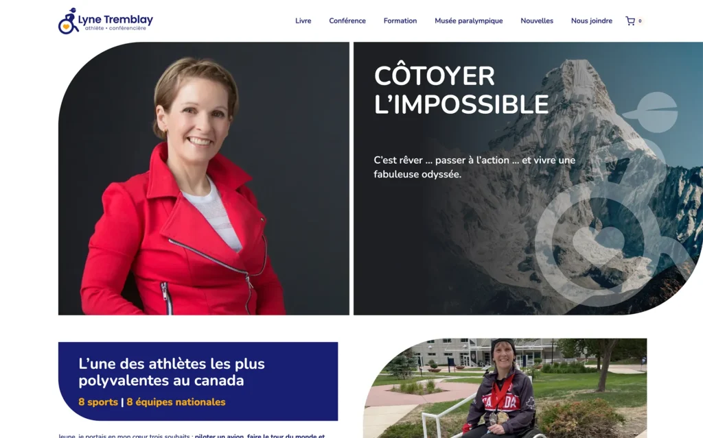 Site web réalisé pour Lyne Tremblay
