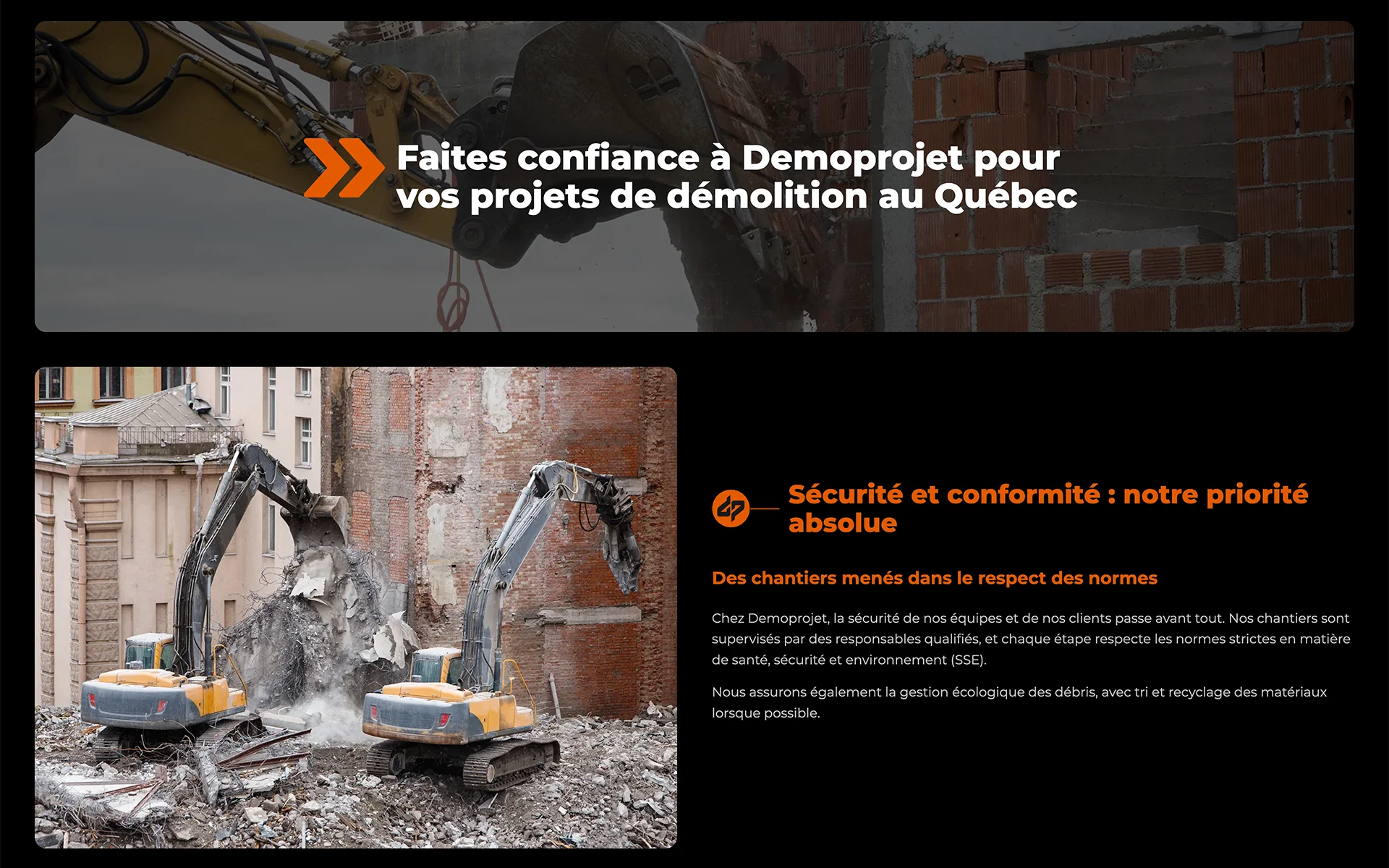 Site web réalisé pour Demoprojet