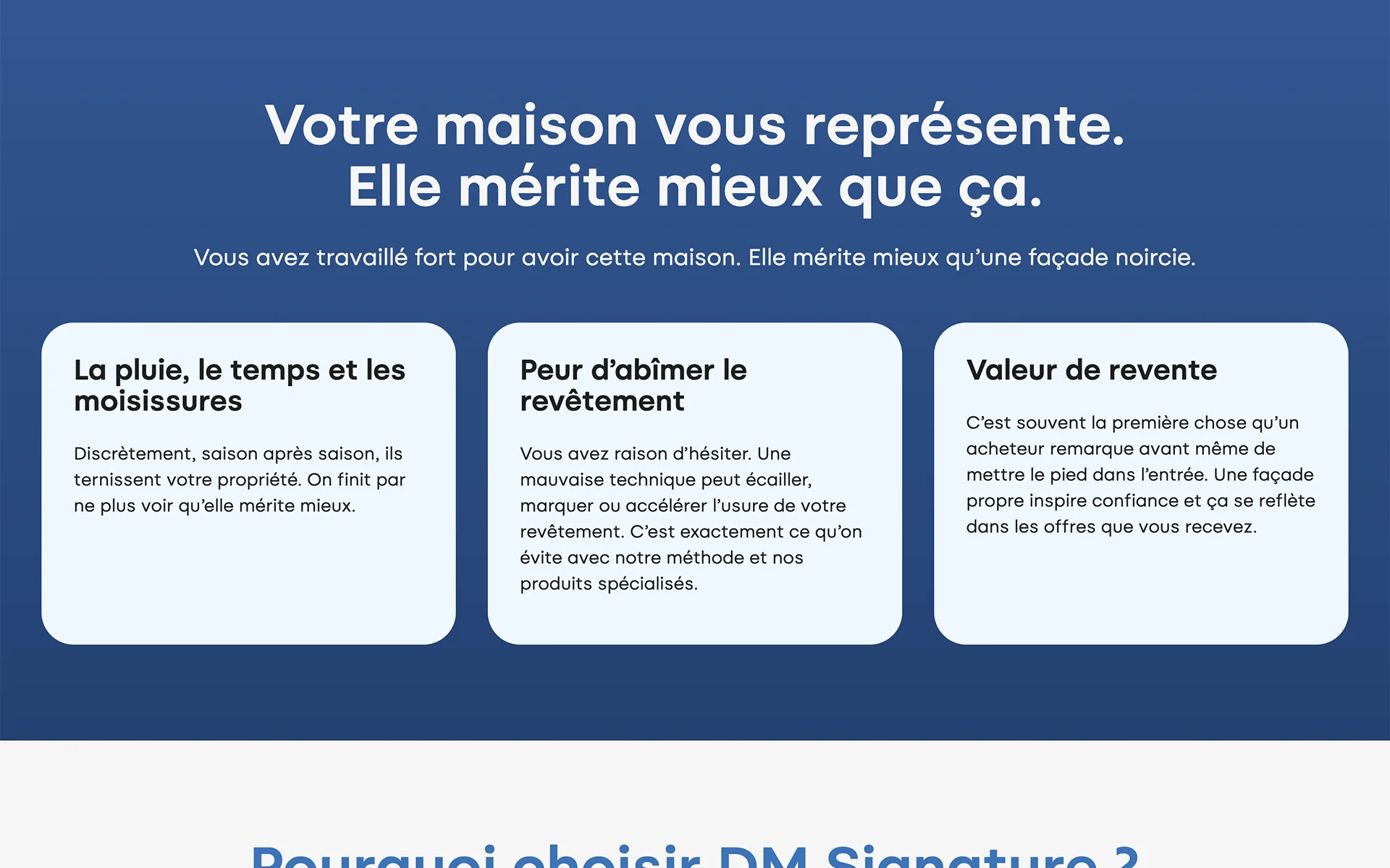 Site web réalisé pour DM Signature