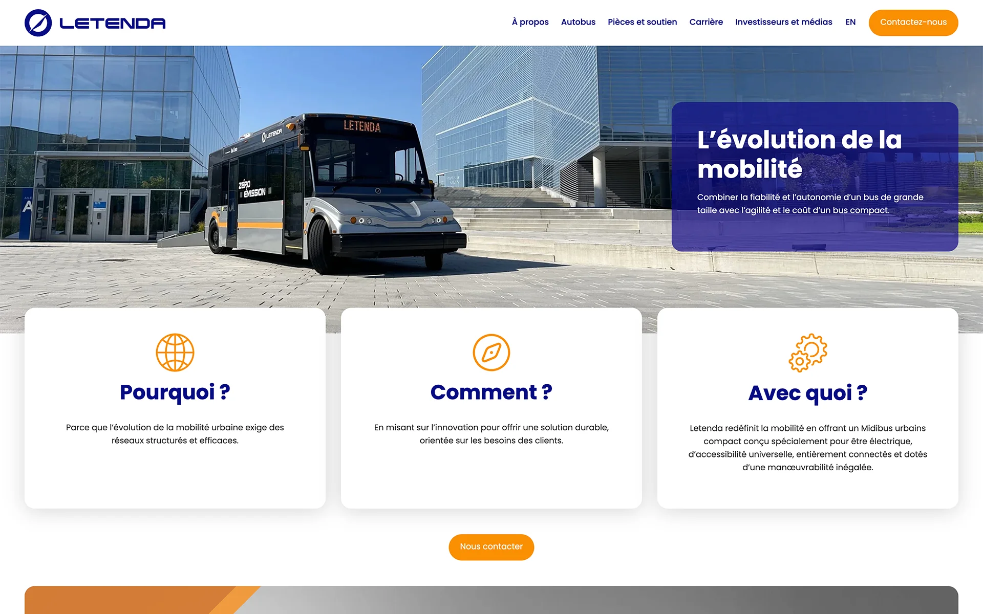 Site web réalisé pour Letenda