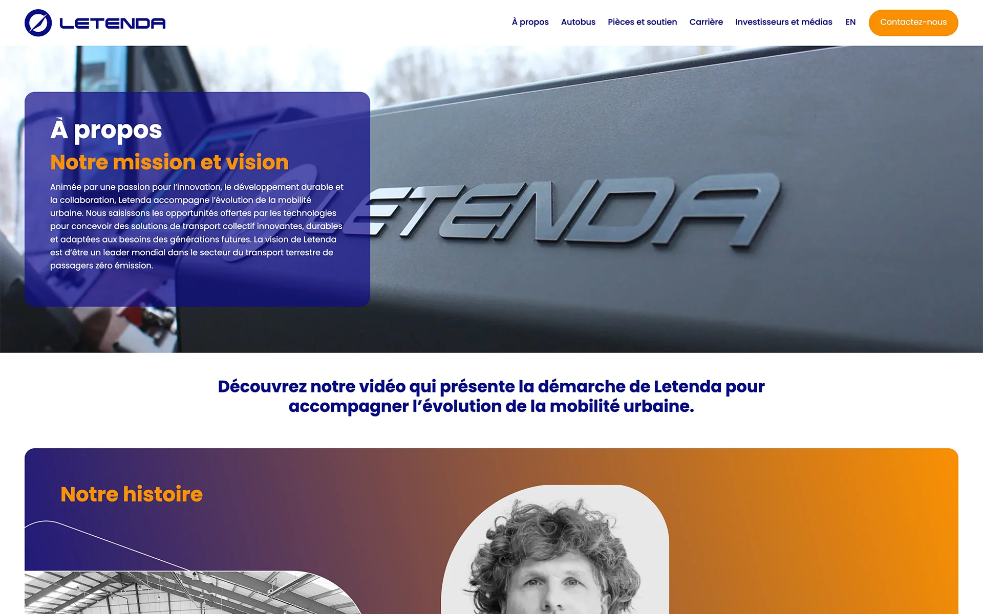 Site web réalisé pour Letenda