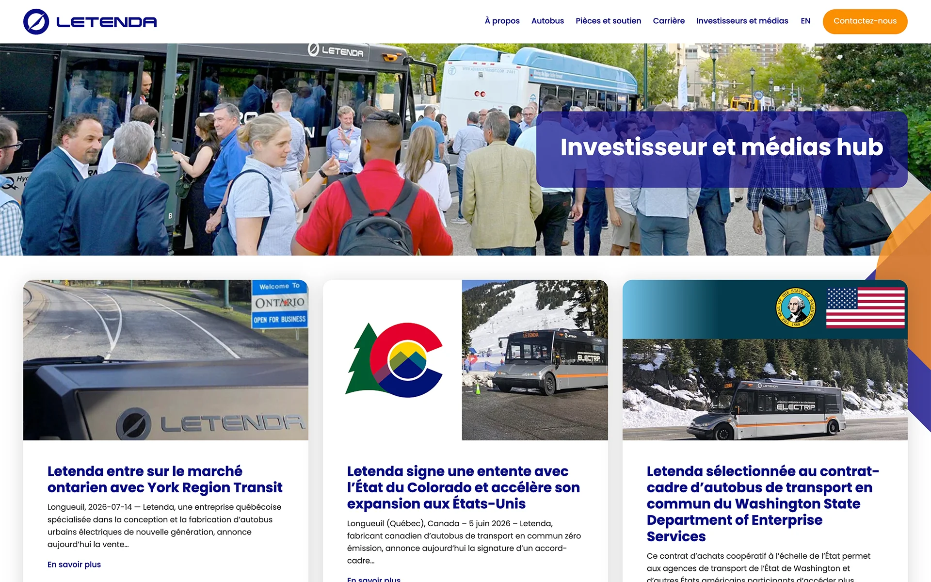 Site web réalisé pour Letenda