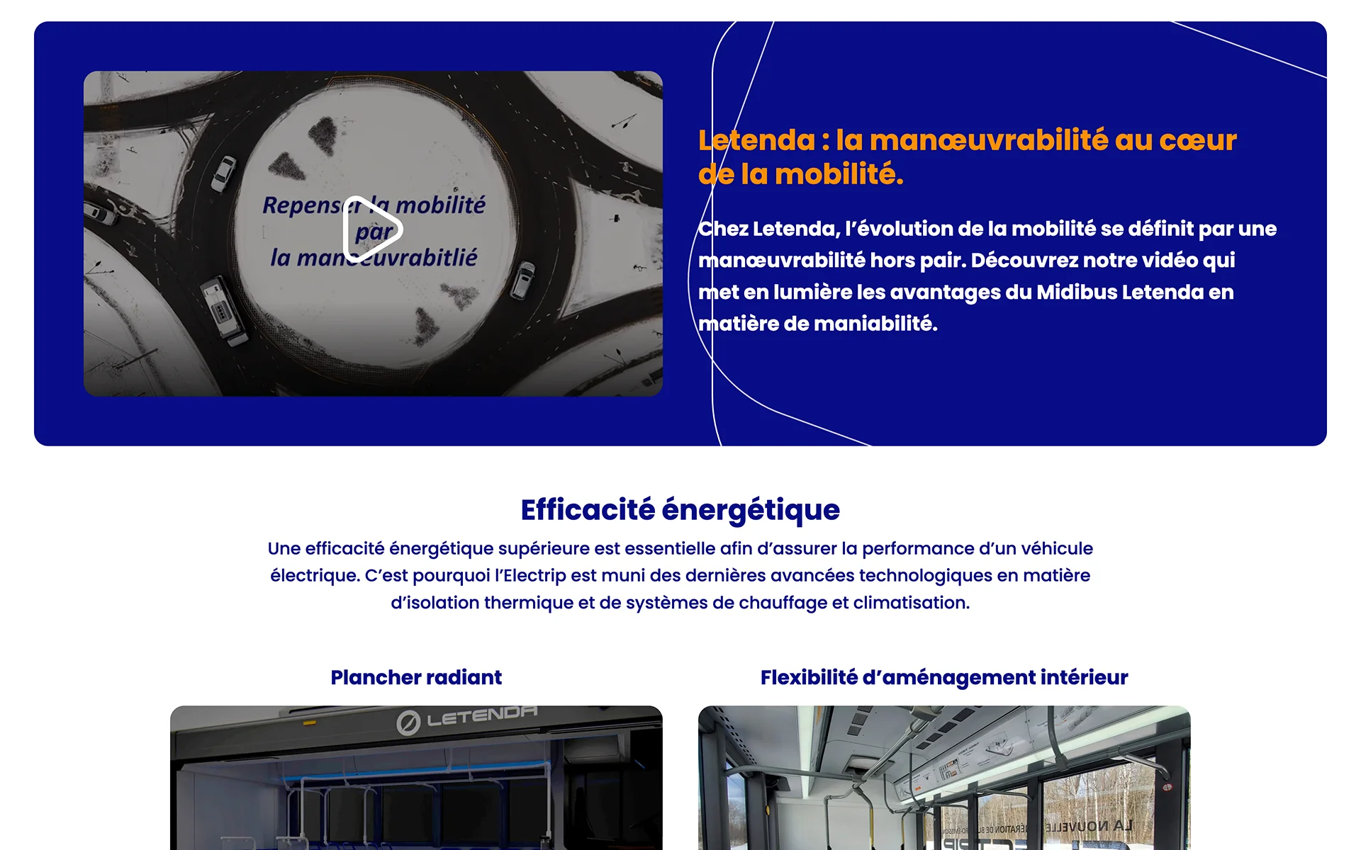 Site web réalisé pour Letenda
