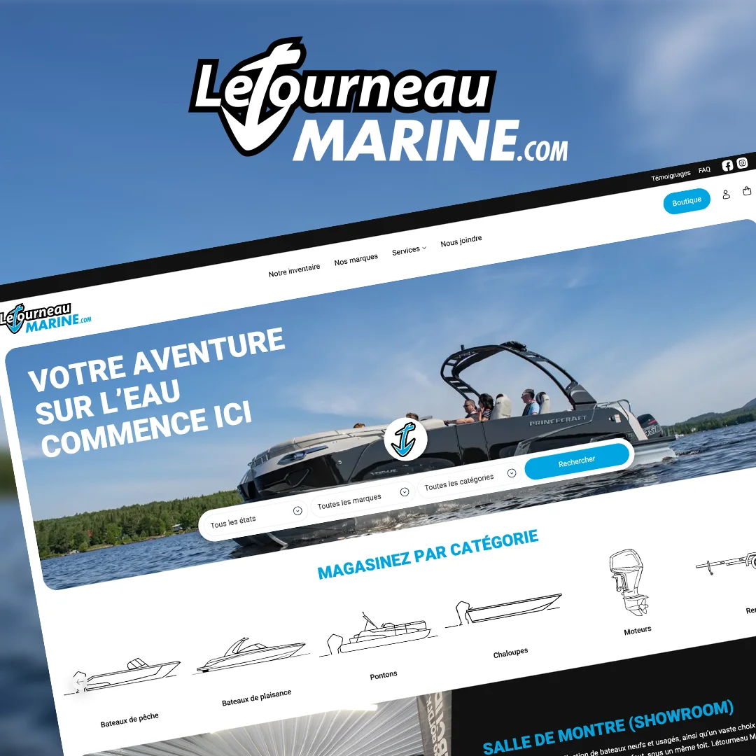 Projet de création de site web pour Létourneau Marine