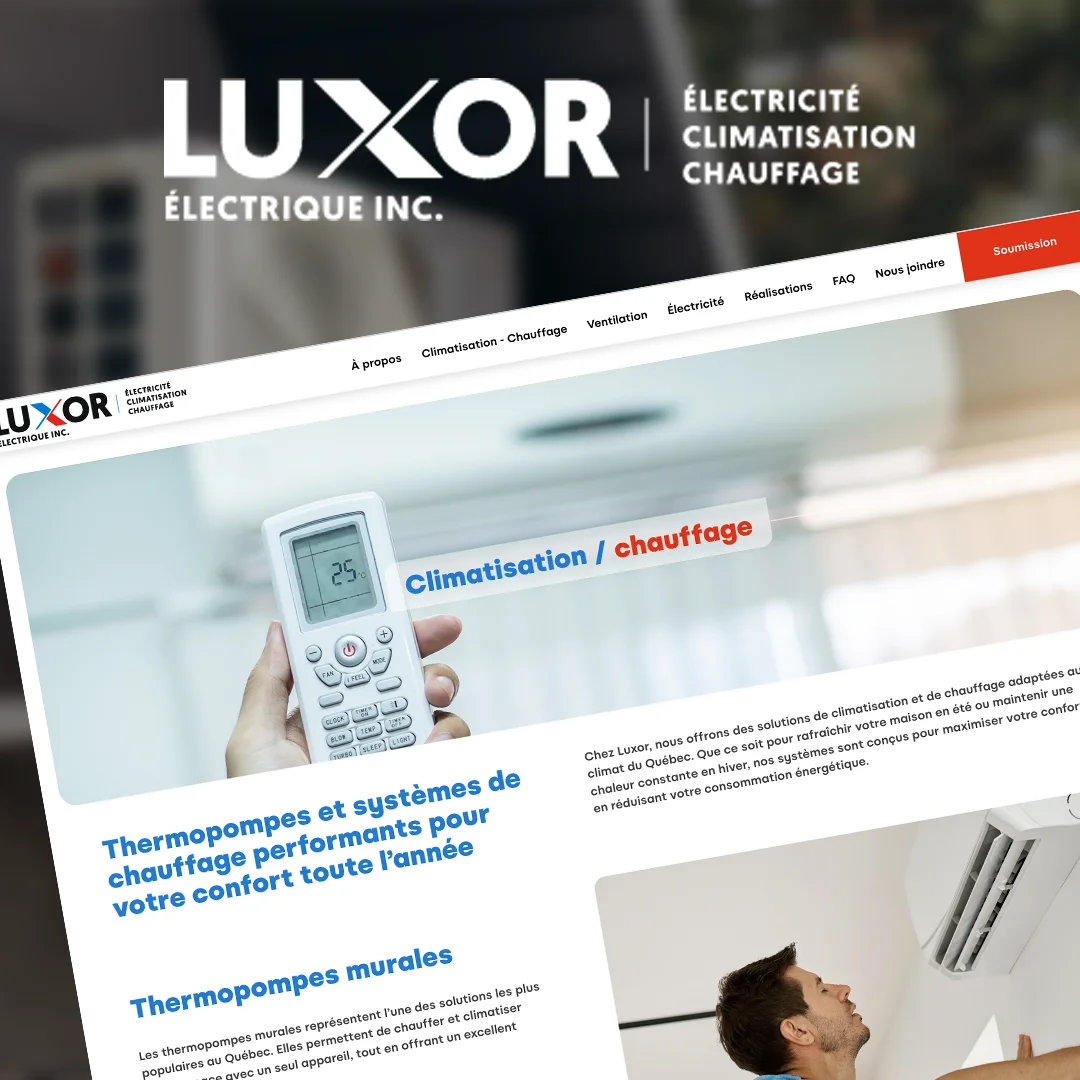 Projet de publicité numérique et refonte de marque pour Luxor Électrique
