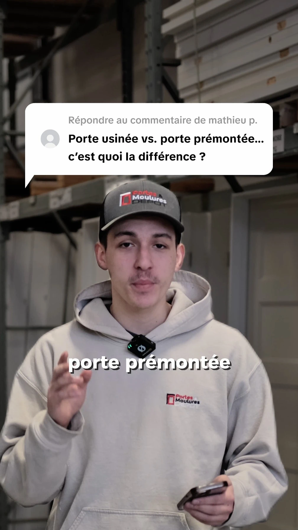 Création de contenu vidéo pour Portes et Moulures Dépôt