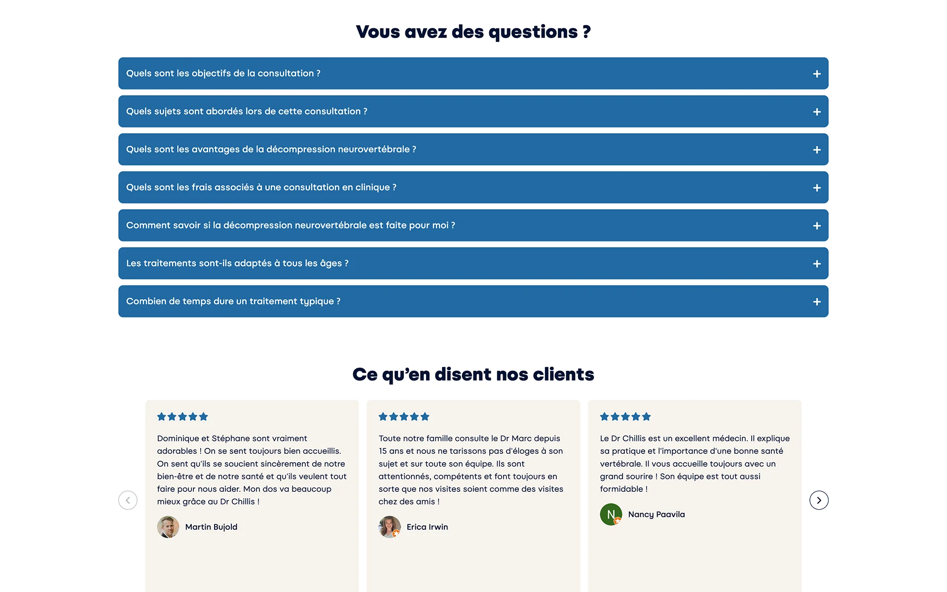Site web réalisé pour Simply Chiropractic